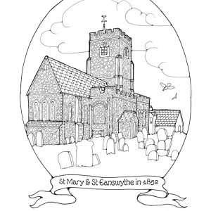St Eanswythe Colouring Book - Individual Page - The Church