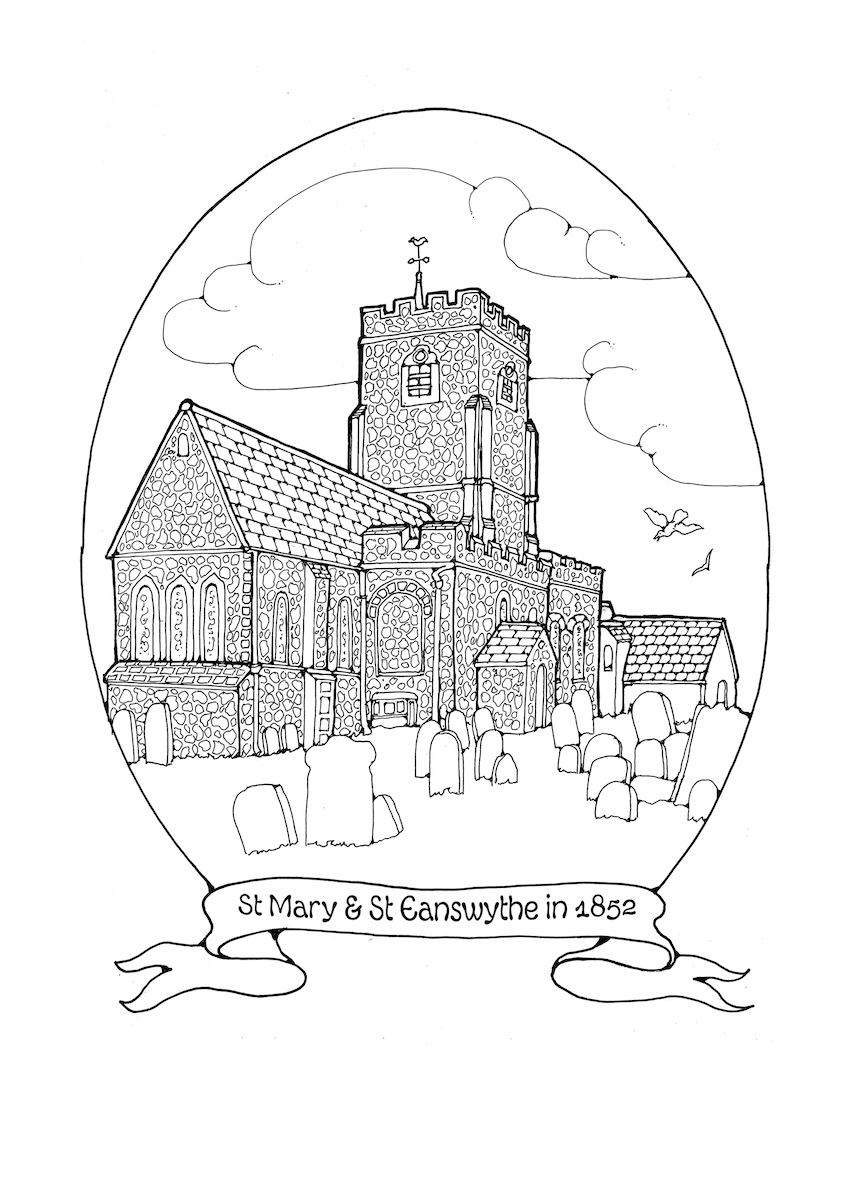 St Eanswythe Colouring Book - Individual Page - The Church