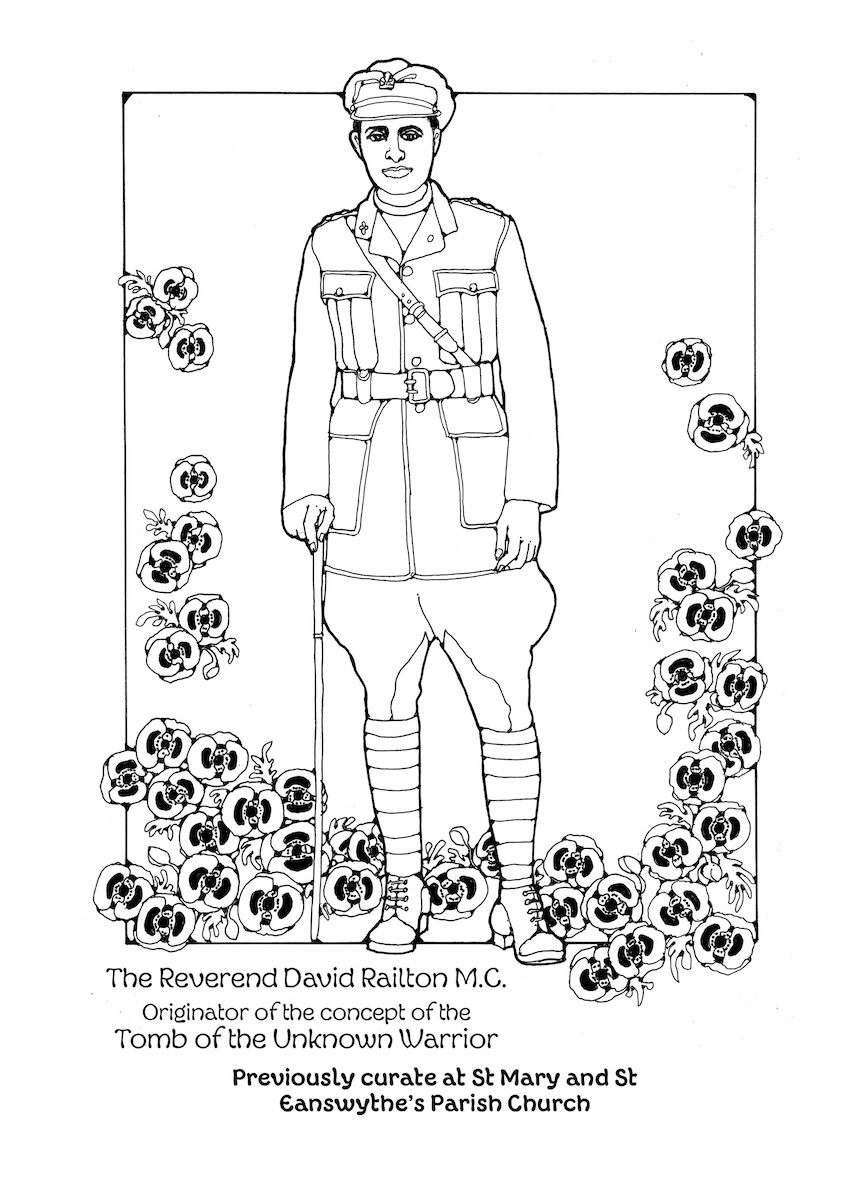 St Eanswythe Colouring Book - Individual Page - The Reverend Railton