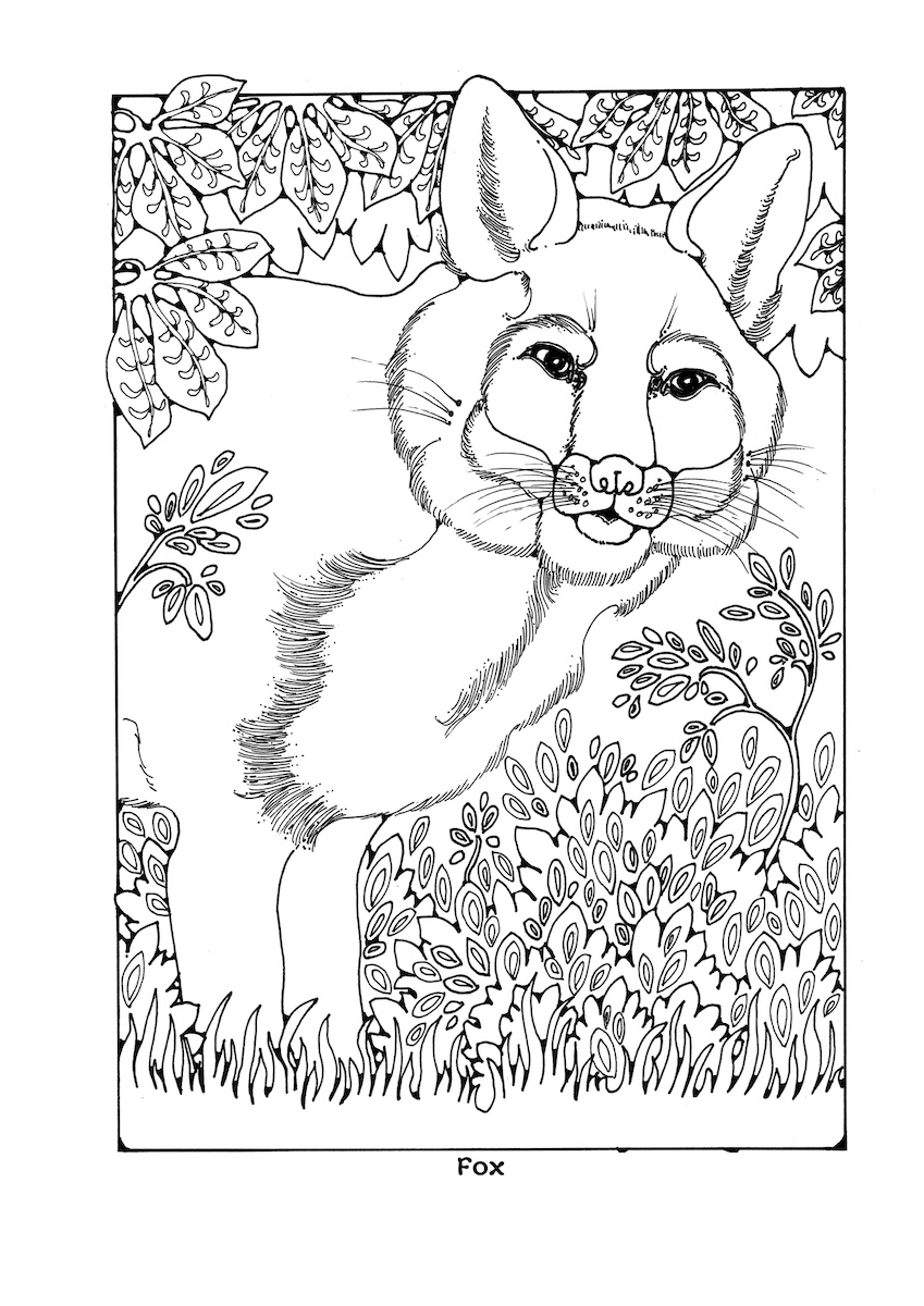 St Eanswythe Colouring Book - Individual Page - The Fox