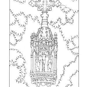 St Eanswythe Colouring Book - Individual Page - The Mayors Cross