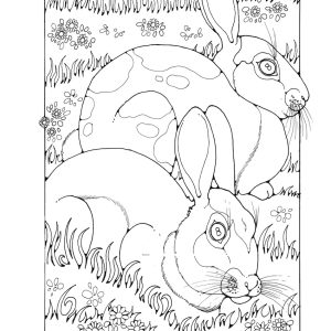St Eanswythe Colouring Book - Individual Page - The Rabbits