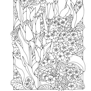 St Eanswythe Colouring Book - Individual Page - The Spring Flowers