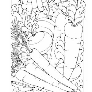 St Eanswythe Colouring Book - Individual Page - The Vegetables